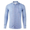 thumbnail image 5 of Tisuna Boys Long Sleeve Shirts Kids Stand Collar Button Down Plaid Tops Comfortable Festival Casual Wear Shirts For Toddler And Tweens 4-13 Years, 5 of 5