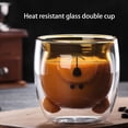 thumbnail image 3 of Bewildely Vaso de agua de vidrio de dibujos animados bonitos de doble capa de repuesto para niños aislamiento térmico resistente al calor Utensilios de cocina Tipo 2, 3 of 6