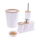 thumbnail image 3 of Juego de accesorios de baño Juego completo de accesorios de baño Jabonera Vaso para cepillo de dientes Blanco, 3 of 9