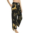 thumbnail image 3 of Kdxio Women's Comfy Stretch Christmas Gold Deers1Print Drawstring Pajama Pants-Small, 3 of 9