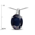 thumbnail image 3 of Star K� Oval 8x6 Genuine Dark Sapphire Journey Pendant Necklace, 3 of 9