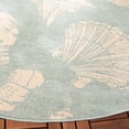 thumbnail image 3 of Safavieh Courtyard Harold Geometric Indoor/Outdoor Area Rug, Aqua/Beige, 6'7" x 6'7" Round, 3 of 8