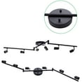 thumbnail image 3 of 6-Light Adjustable LED Dimmable Track Lighting Kit by ,Flexible Foldable Arms, Matt Black Color Perfect for Kitchen,Hallyway, Bed Room Lighting Fixtures, GU10 Base Bulbs not Included, 3 of 5