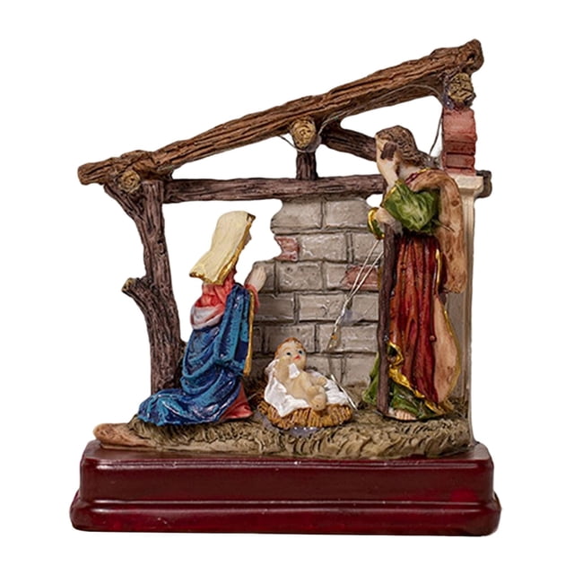 navideñas para pesebre de , decoración para estante, coche de escritorio EstiloB Gloria estatuilla de jesus