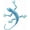 blue, variant on Metal Iron Lizard Wall Art, 20X22cm Outdoor Garden Decor, Weatherproof Ornament For Yard Fence Patio Balcony, Hanging for SCULPTURE (Green)(green)