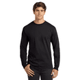 thumbnail image 5 of Gildan Heavy Cotton Long Sleeve T-Shirt, Men's Taped neck Classic Fit Black Tee, 3XL, 5 of 6
