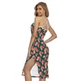thumbnail image 2 of Camping Tent Pattern Printed Cross Back Cami Dress, Camper Camping Fashion Summer Maxi Sexy Casual Dress For Women, 2 of 4