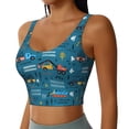 thumbnail image 2 of Kdxio Construction Trucks Print Workout Crop Tank Top for Women Racerback Yoga Tank Tops Athletic Sports Shirts Exercise Undershirts, 2 of 9
