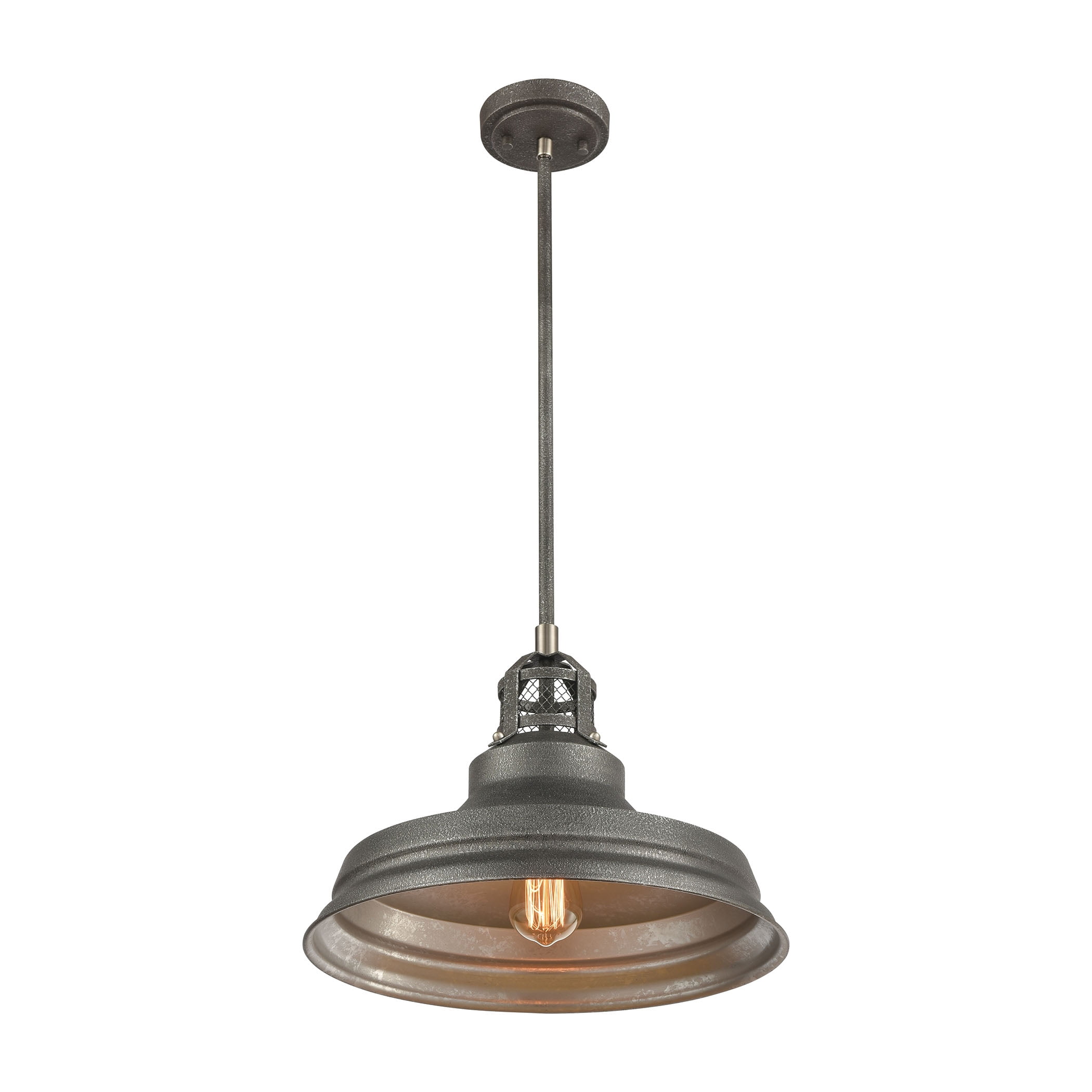 Elk Home 15-Inch Wide Carbondale Pendant, Traditional, Slate Mist