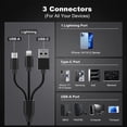 thumbnail image 2 of 8-in-1 Memory Card Reader with 3 USB Ports, Lightning/USB-C/USB-A Adapter for iPhone/Android/PC/Mac, Supports SD/TF/MS/CF/XD Card & OTG for Photo/Video Transfer, 2 of 2