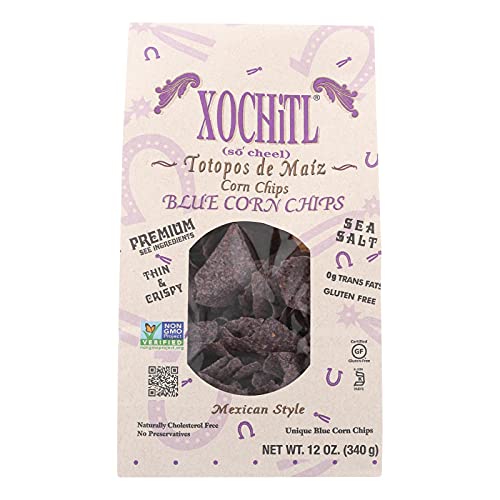 Xochitl Tortilla Chips Blue Corn, 12Ounce (Pack of 10)