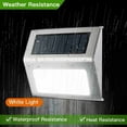 thumbnail image 3 of HESHENG Outdoor Solar Powered Lights, Solar Led Waterproof Lighting for Deck, Fence, Patio, Front Door, Stair, Landscape, Yard and Driveway Path, White Light 2PACK, 3 of 10