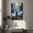 thumbnail image 5 of AVOI Jesus in the Waves Girl Amazing Art Aesthetic Christ Poster Christian Wall Art I Will Save You Painting Canvas Home Decor Living Room Aesthetic Unframe: 12x16in, 5 of 5