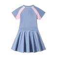 thumbnail image 4 of One Piece Girls Swimsuits Short Sleeve Zipper Swim Dress UPF 50 Rash Guard Training Sportswear Swimwear Bathing Suit Light Blue Size 9-10 Y, 4 of 5