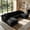 Black, variant on 133" Modular Cloud Sectional Sofa with Chaise, U-Shaped Corduroy Fabric Couch with Cupholders and Storage, No Assembly Required, Black
