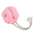thumbnail image 3 of Pelota para masticar para mascotas, juguete resistente a las mordeduras, pelota de limpieza para dientes de perro para perros y gatos pequeños, medianos y grandes, color rosa, 3 of 5