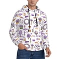 thumbnail image 2 of Fotbe Men's Hoodie with Lavender Flowers Pattern - Kangaroo Pocket Pullover Hooded Sweatshirt, Perfect for Daily Wear, Travel, and Home-3X-Large, 2 of 7
