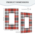 thumbnail image 5 of ZICANCN Outlet Covers Wall Plate, Red Black Modren Stripe Plaid Light Switch Cover Decorative, Duplex Toggle Combo 1-Gang, 5 of 9