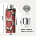 thumbnail image 7 of 20 Oz Pink Strawberry Plants Fruit Coffee Tumbler Double Wall Insulated Stainless Steel Water Bottle | Metal Reusable Thermoses Flask with Cup Cap | Leak & Sweat Proof with Anti-Dust Lid, 7 of 7