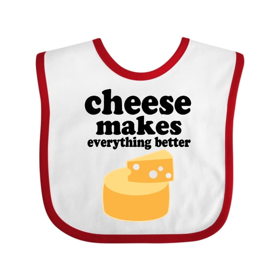 Inktastic Cheese Makes Everything Better Boys or Girls Baby Bib