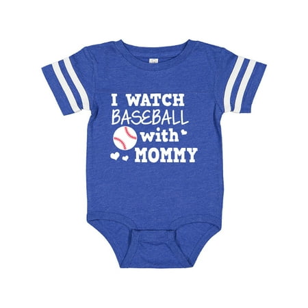 

Inktastic I Watch Baseball with My Mommy Gift Baby Boy or Baby Girl Bodysuit