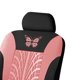 thumbnail image 4 of FLhrweasw Juego Fundas para Asientos Coche Con Mariposa Piel Sintética para 2 Asientos Cubo (rosa), 4 of 9