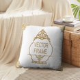 thumbnail image 4 of LALILO Throw Pillow Covers Gold Border Frame Certificate With Cushion Cover 18" x 18", 2 Pack, 4 of 6