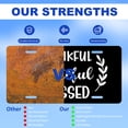 thumbnail image 6 of Uiaoiais License Plate Thankful Grateful Blessed Lettering License Plate Cover Aluminum License, 6 of 7