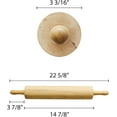 thumbnail image 5 of TrueCraftware- 15" Wooden Rolling Pin 3-1/4" Diameter- Wooden Roll Pin Dough Roller Classic Wood Rolling Pins for All Baking Needs for Fondant Pie Crust Cookie Pastry Dough Pastry Rolling Pin, 5 of 7