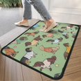 thumbnail image 4 of Cute Cartoon Dachshund Door Rugs,Washable Non Slip Door Mats Indoor,Decorative Door Mats,Entry Mat Indoor for Entrance,Bedroom,Kitchen,Bathroom,30"x17", 4 of 6