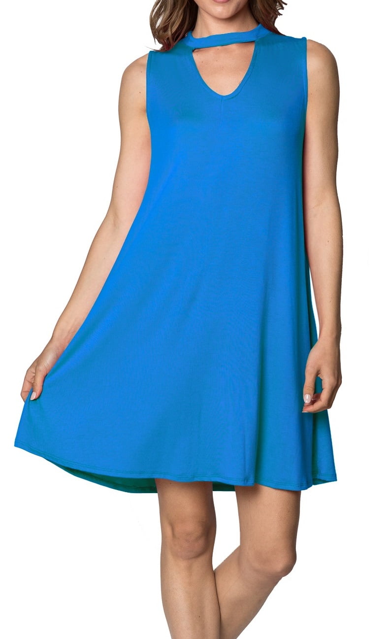 turquoise swing dress
