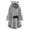 Grey, variant on Women's Hoodies Sweatshirts Classic Cat Ear Pocket Hoodie with Button Printing and Long Sleeves for Women Gray M