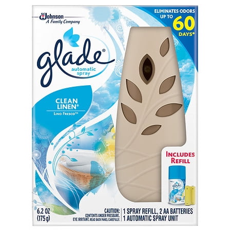 Glade Automatic Spray Unit Kit Clean Linen 1.0 ea(pack of 12) - Walmart.com