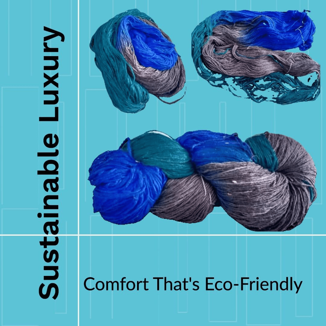 Knitsilk, 100% Recycled Silk Roving and Hand-Dyed Pure Mulberry Silk Yarn Perfect for Knitting, Crocheting, Weaving, and More 100 gm-225 Yards (Reykjavik) (Pack of 5)
