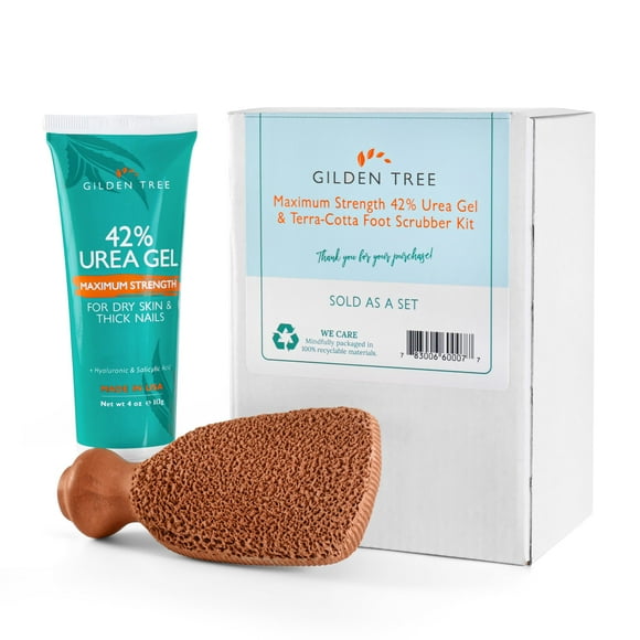 Callus Remover Gel + Foot Scrubber Kit - Pedicure Tools for Dry Cracked Heels