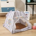 thumbnail image 1 of Pet Princess Style Tent with Breathable Windows Door Detachable Washable Kennel Shelter House for Dogs Cats, 1 of 8