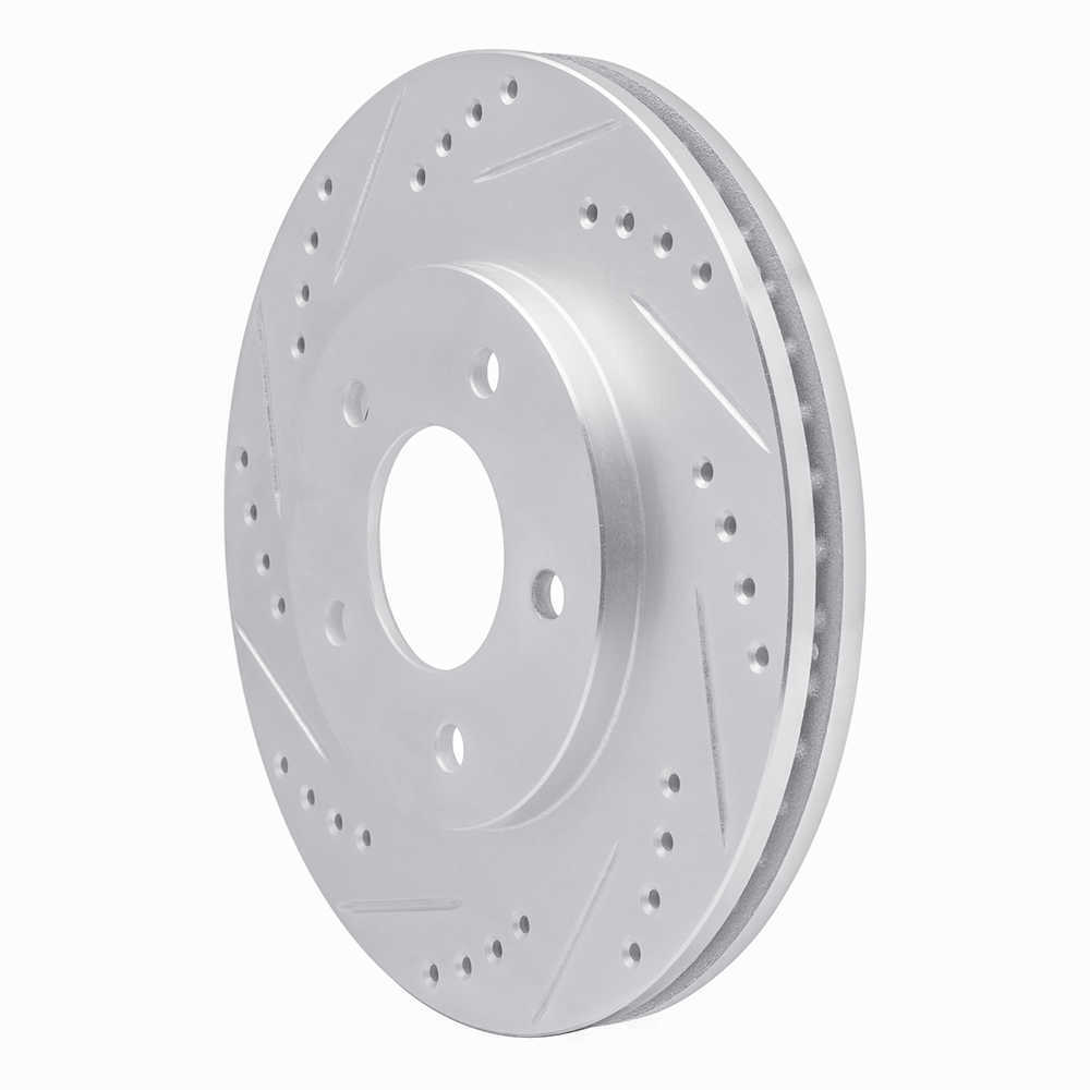 Dynamic Friction Company 631-45007L DFC Brake Rotor - Drilled And Slotted - Silver