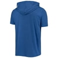 thumbnail image 3 of Men's New Era Heathered Royal Chicago Cubs Hoodie T-Shirt, 3 of 3