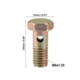 thumbnail image 3 of Unique Bargains 1Pcs M8x1.25 Banjo Bolt Brake Line Fitting Adapter Replacement for Motorcycle Car Iron Bronze Tone, 3 of 6