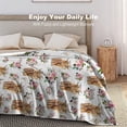 thumbnail image 5 of Highland Cow Blanket Cute Flower Animal Cow Throw Print Blanket Soft Flannel Plush Bedding Blankets for Kids Adults Travel Gifts 50"X40", 5 of 6