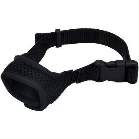 Best Fit Adjustable Comfort Dog Muzzle-Black, Snout Size 3", 3.75"