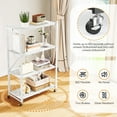 thumbnail image 5 of Vebreda 4-Tier Foldable Metal Storage Shelf with Wheels, No-Assembly Collapsible Shelving Unit, Heavy-Duty Rolling Organizer Rack, 5 of 9