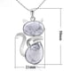 thumbnail image 2 of Collar con colgante de piedra con forma de animal, bonito colgante de gatito, collar de ágata con cadena, joyería para mujer, 2 of 5