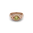 thumbnail image 1 of Bague d'Anniversaire pour Femme en Argent Sterling 925 de Quartz Citron Rond 6MM, 1 of 4