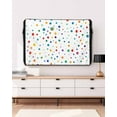 thumbnail image 3 of Outdoor TV Cover 30 to 32 Inch Weatherproof, Colorful Polka Dot Waterproof TV Screen Protector for Outside Decor with Zipper and Pocket 30"L x 19"H&nbsp; , Rainbow Color, 3 of 7