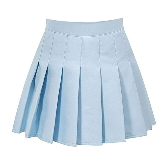 Ketyyh-chn99 Summer Skirts for Women Jean Skirt Solid Lightweight Flare Midi Pull On Closure Skirt Sky Blue,XL