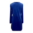 thumbnail image 4 of CAIXIA Women's Velvet Dresses Cowl Neck Long Sleeve Party Cocktail Holiday Mini Dresses 2026,Blue, 4 of 5