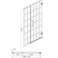 thumbnail image 6 of JERFIT 40x72 inch Frameless Pivot Shower Door with Patterned Glass, 10mm Tempered Glass, Open Entry Design in Matte Black for Bathroom, 6 of 9