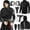 Black, variant on Hooded Scarf Armor Costume, Medieval Renaissance Knight Costume Set, Hooded Scarf Shoulder Armor Lace Up Shirt Belt Gauntlet Full Cosplay Outfit for Halloween Warrior Party, Black M
