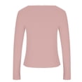 thumbnail image 3 of Birdeem Womens Chest Hollow Long-Sleeved Ribbed Single Shirt Fashionable Sexy Chest Show, 3 of 6